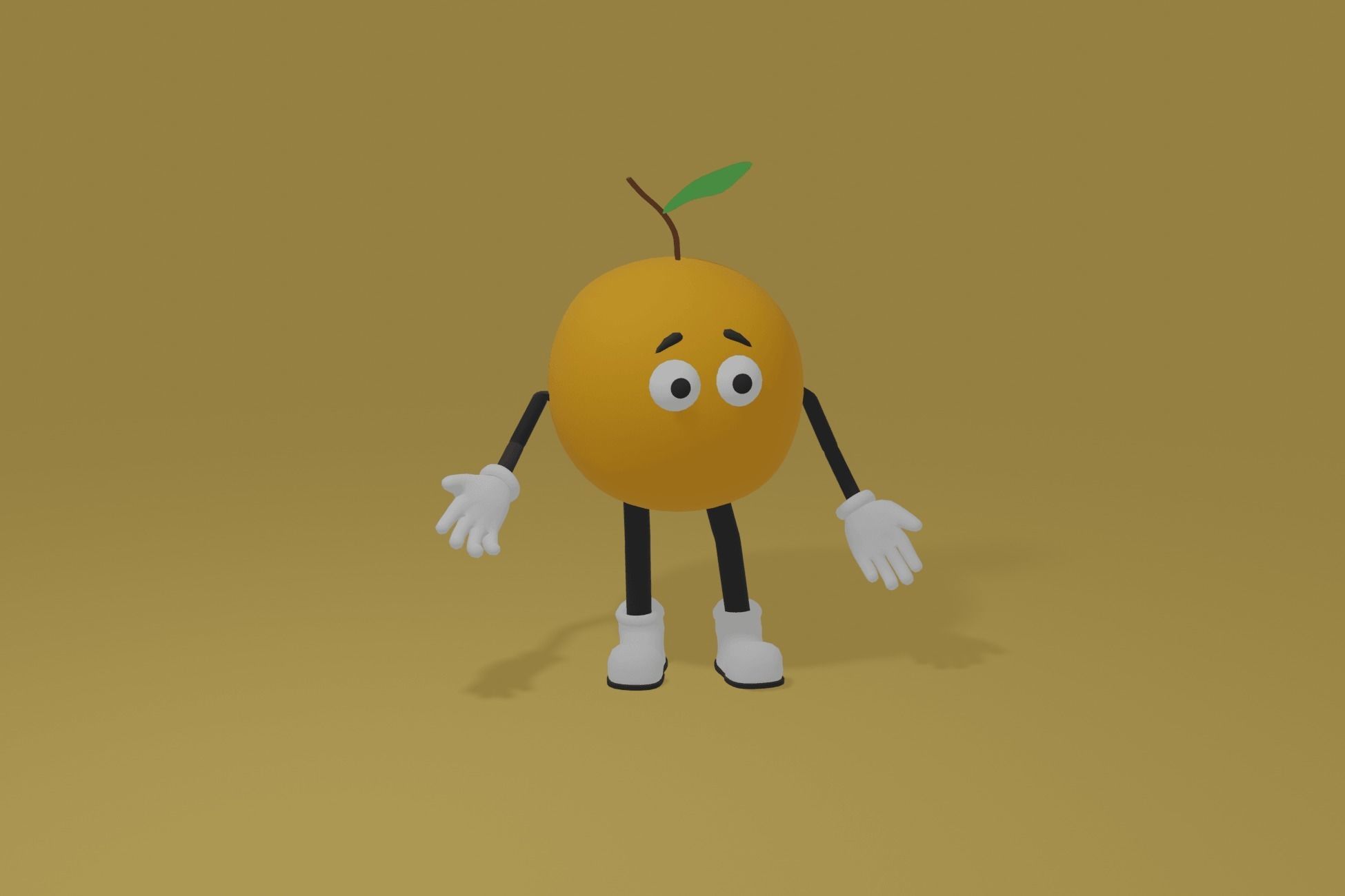 Fruits and Vegetables lowpoly characters Low-poly 3D model_12