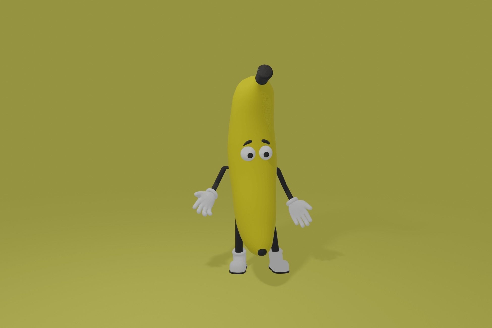 Fruits and Vegetables lowpoly characters Low-poly 3D model_3
