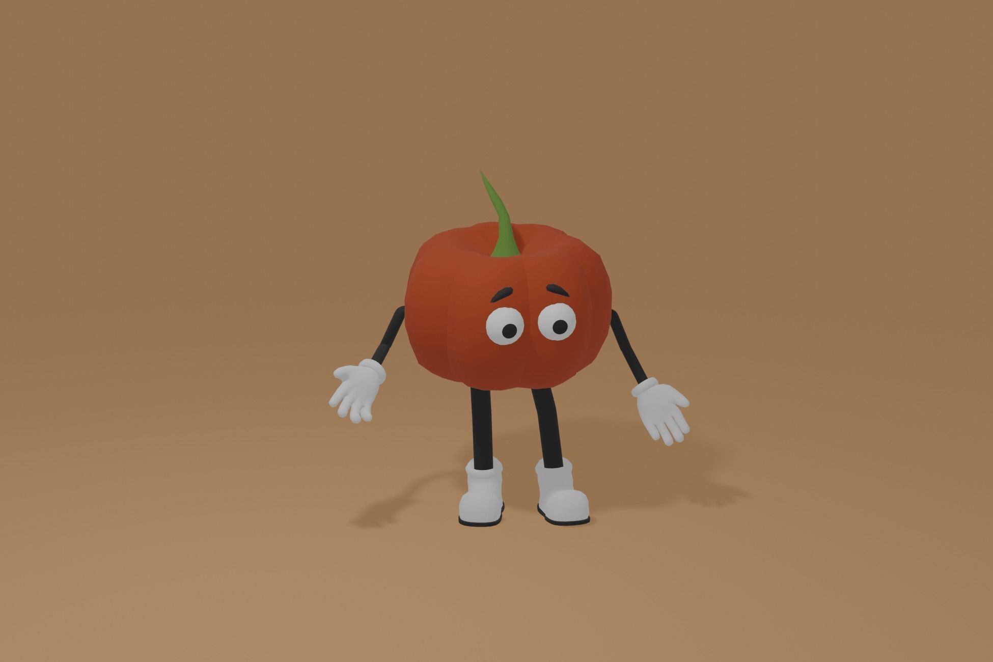 Fruits and Vegetables lowpoly characters Low-poly 3D model_16