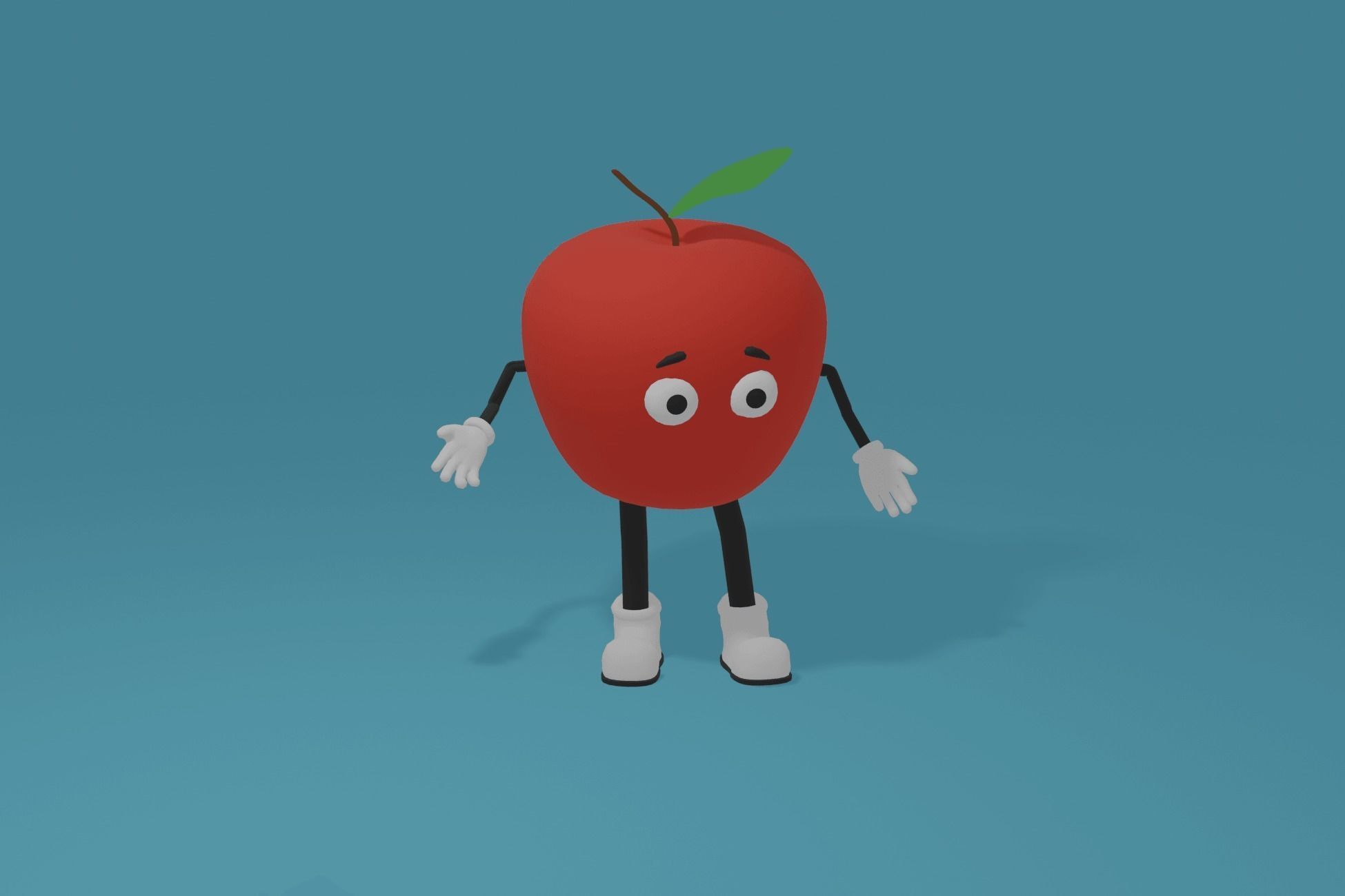Fruits and Vegetables lowpoly characters Low-poly 3D model_7