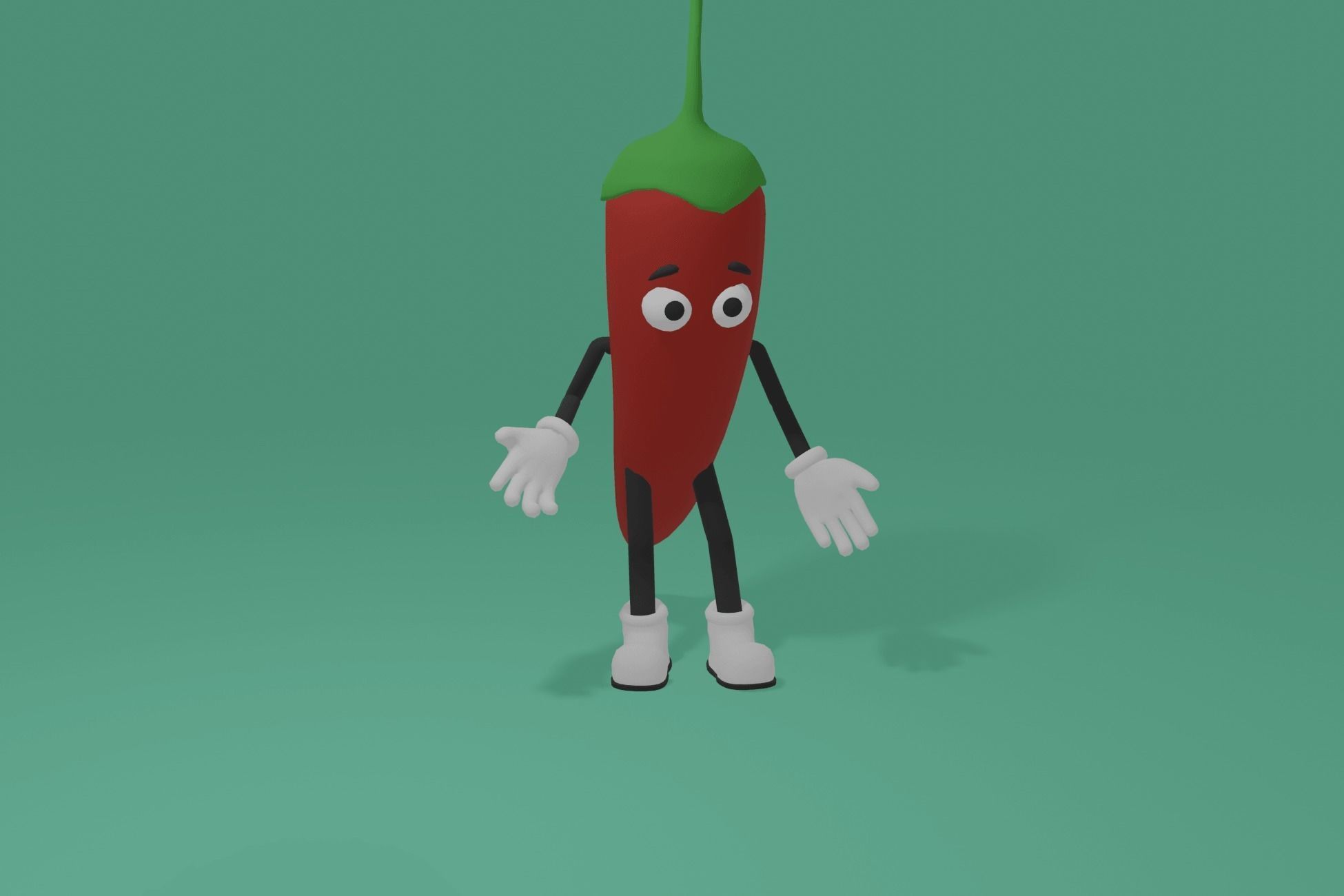 Fruits and Vegetables lowpoly characters Low-poly 3D model_14