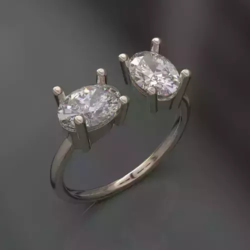 Two oval stone ring printable