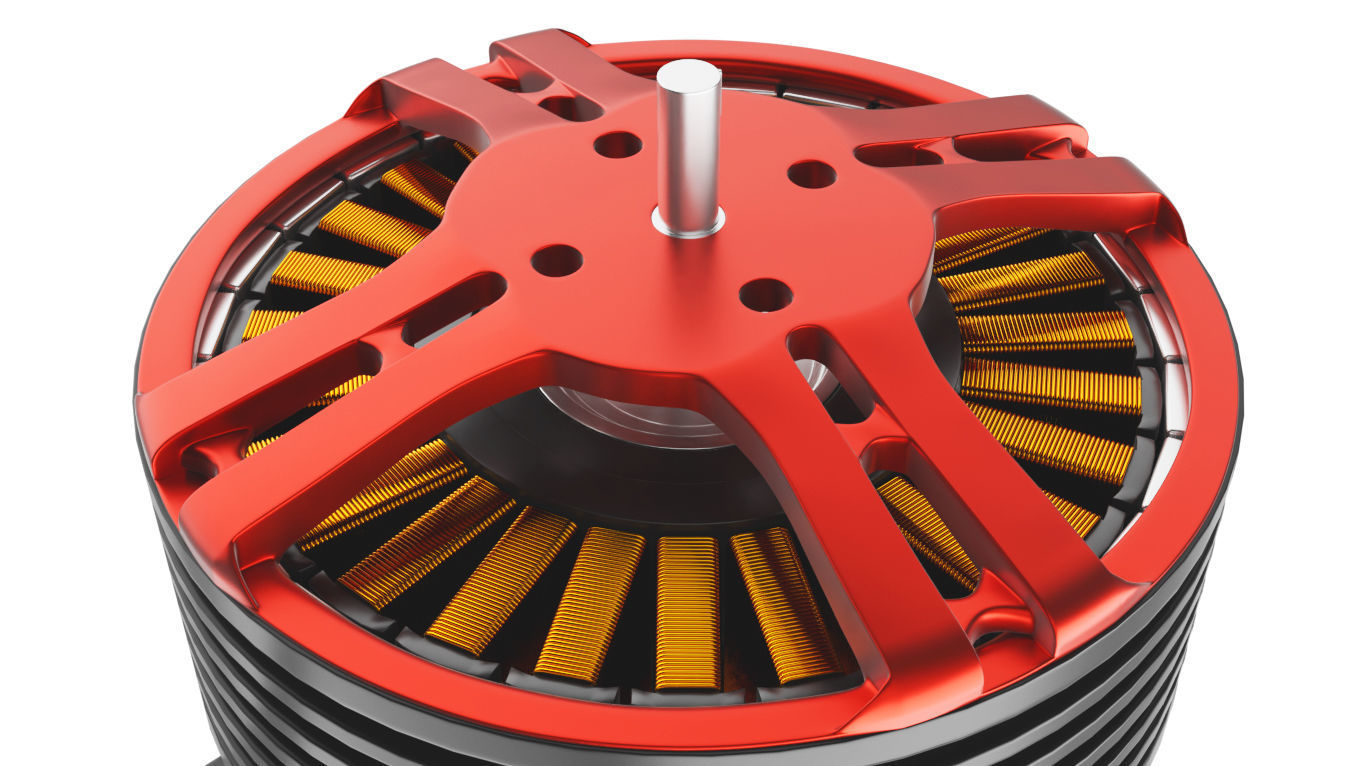 Brushless DC motor 3D model_2