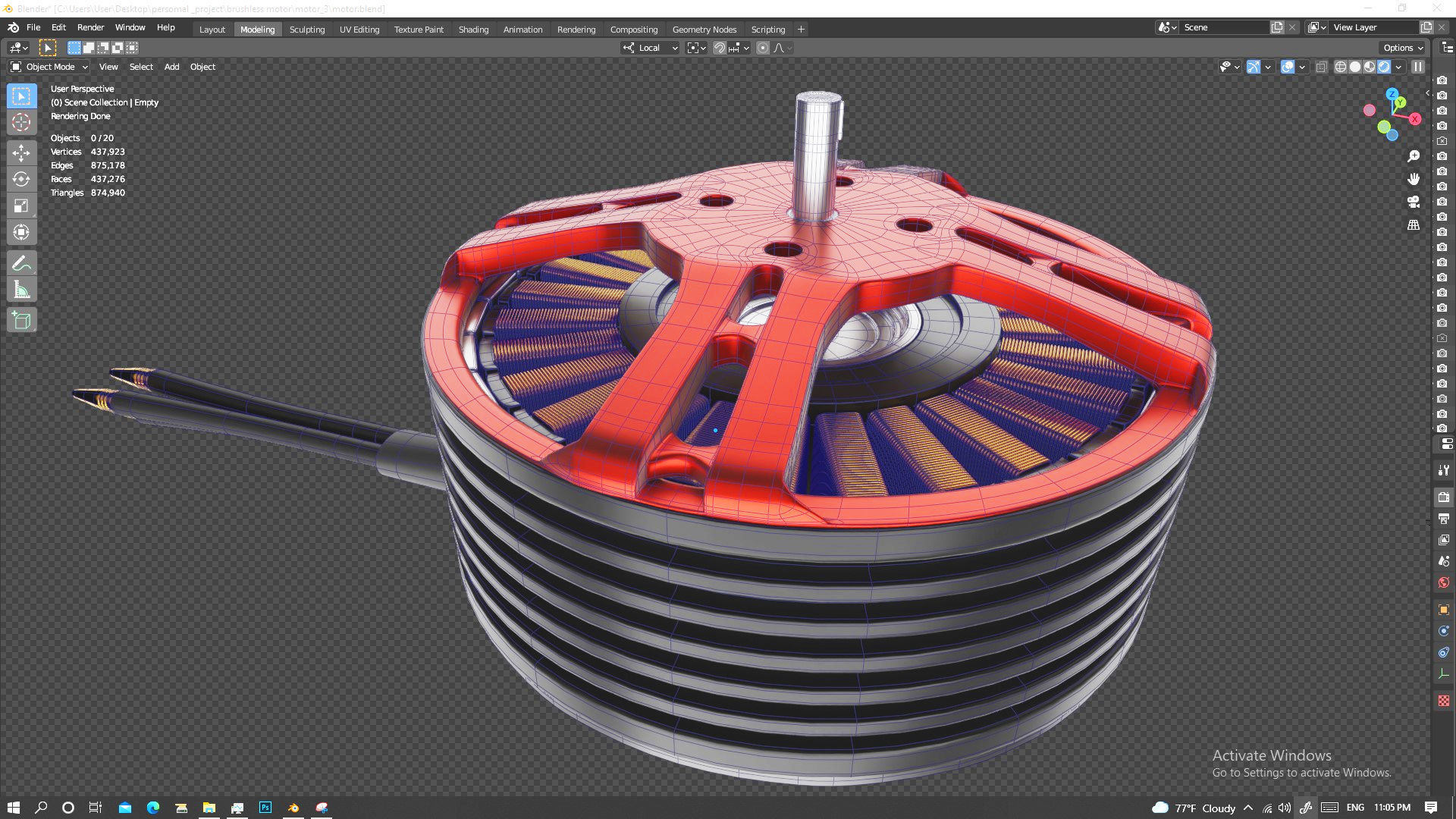 Brushless DC motor 3D model_11