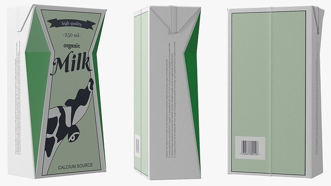 Tetra Brik Aseptic Base Crystal Milk 3D model 7