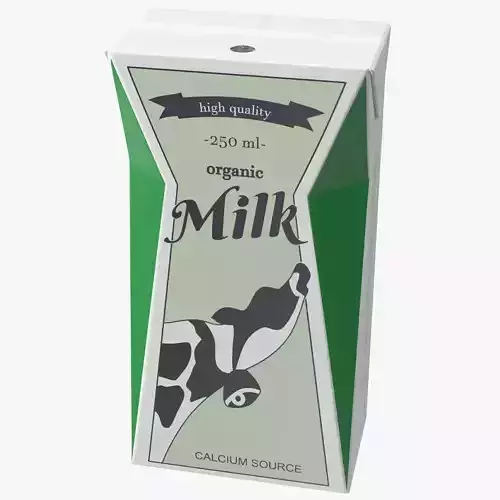 Tetra Brik Aseptic Base Crystal Milk 3D model