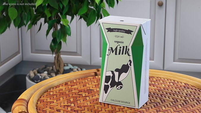Tetra Brik Aseptic Base Crystal Milk 3D model 3
