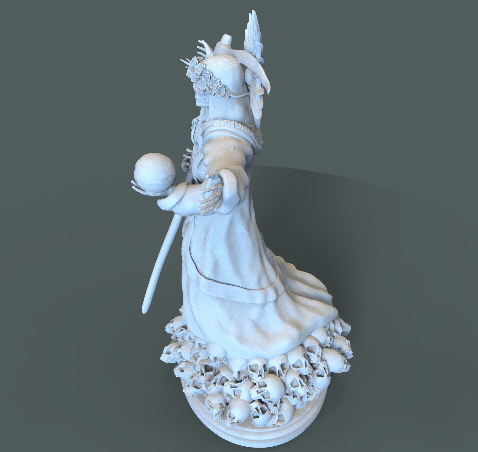 Santa Muerte 3d print modell 3D print model_5