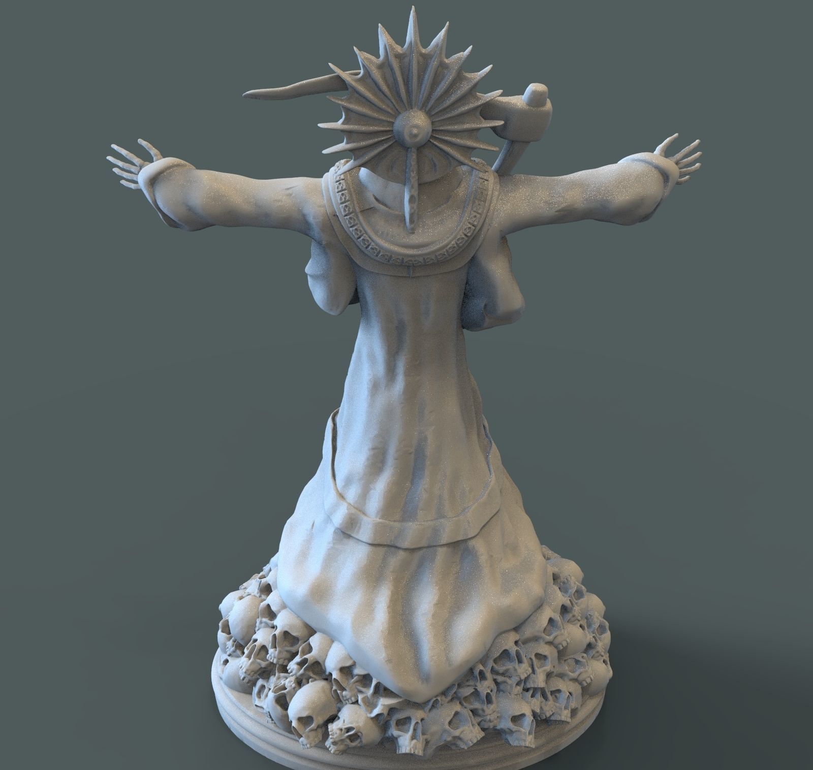 Santa Muerte 3d print modell 3D print model_9