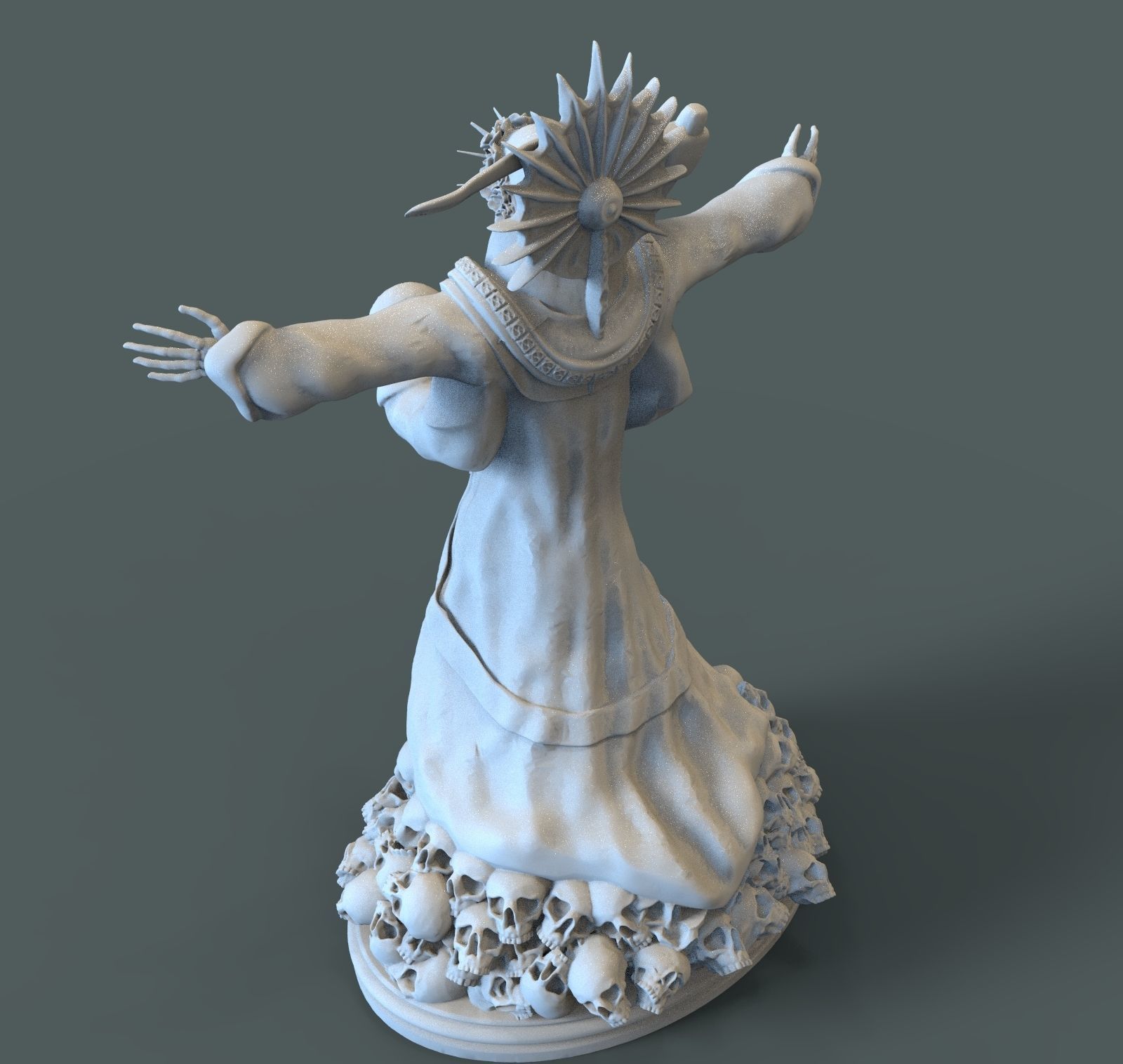 Santa Muerte 3d print modell 3D print model_7
