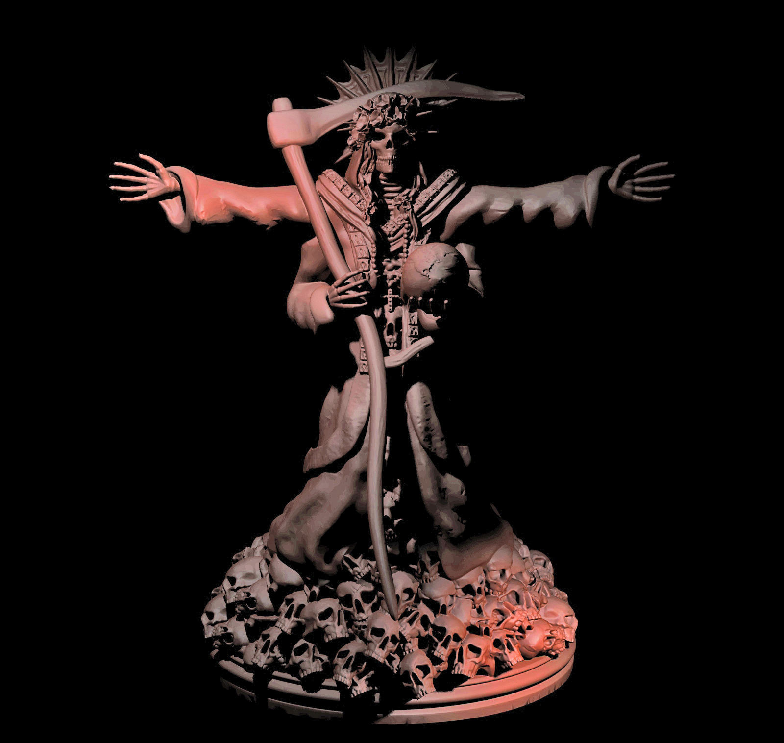 Santa Muerte 3d print modell 3D print model_10