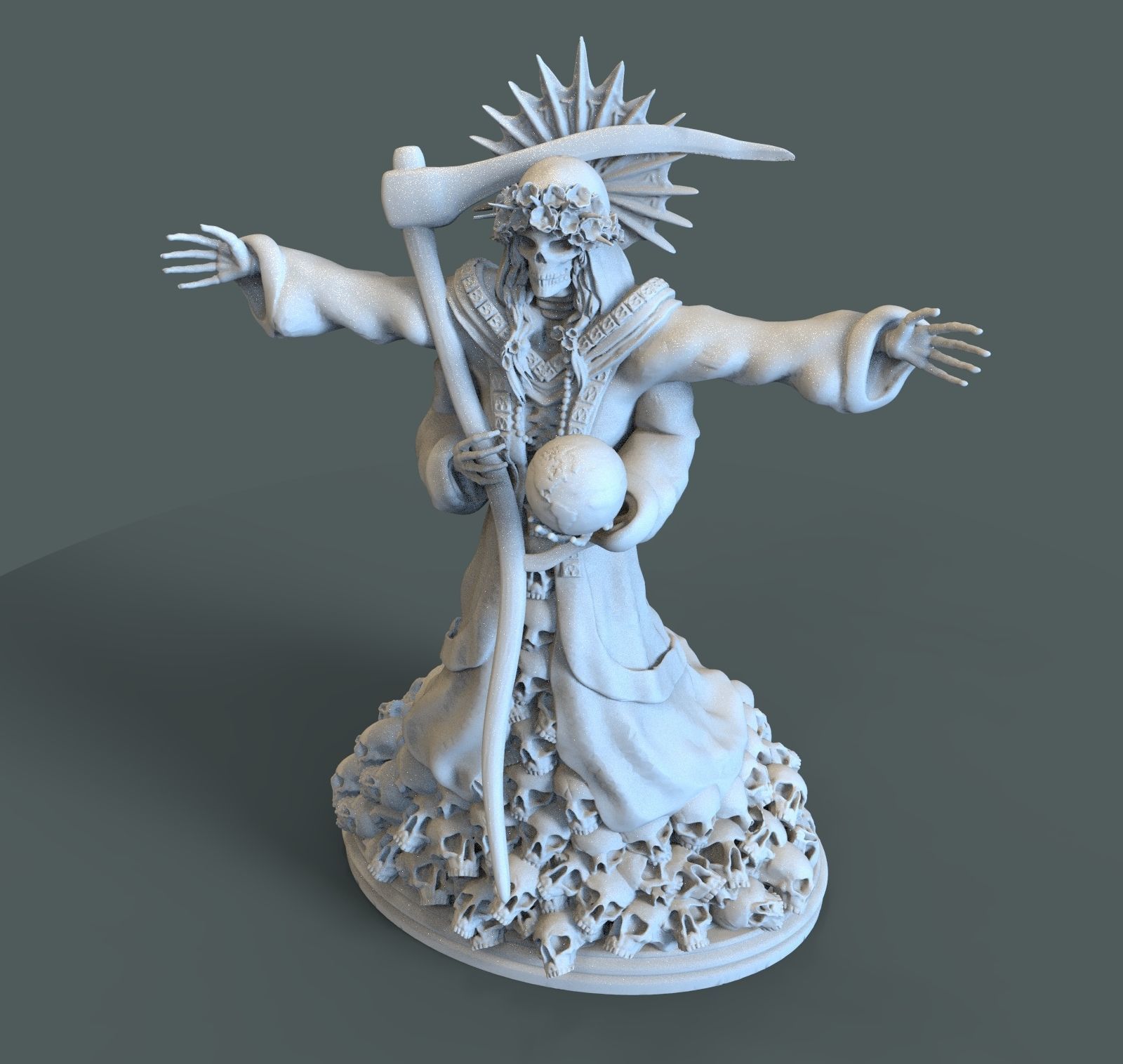 Santa Muerte 3d print modell 3D print model_4