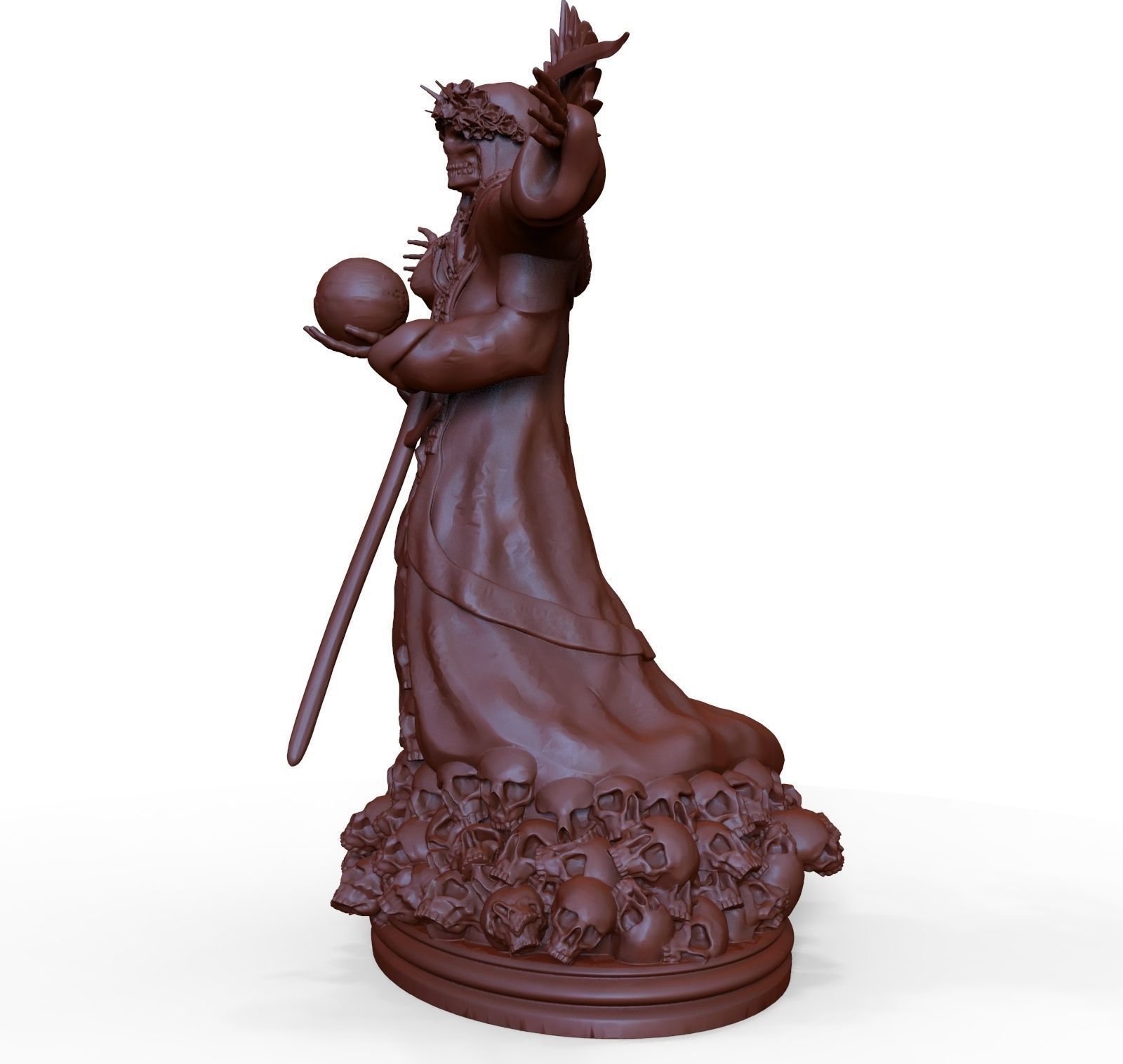 Santa Muerte 3d print modell 3D print model_14