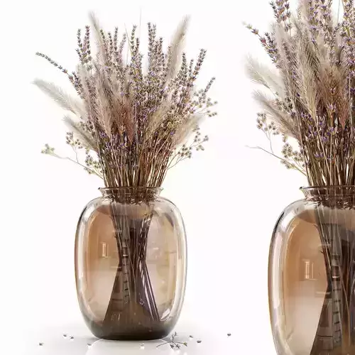 Dry flowers in modern vase 4