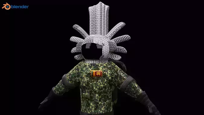 Future Military Space Gaming War Suit Free 3D model