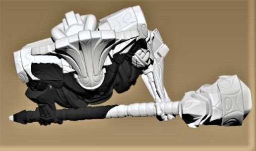 Guardian humanoid robot 3D print model_5