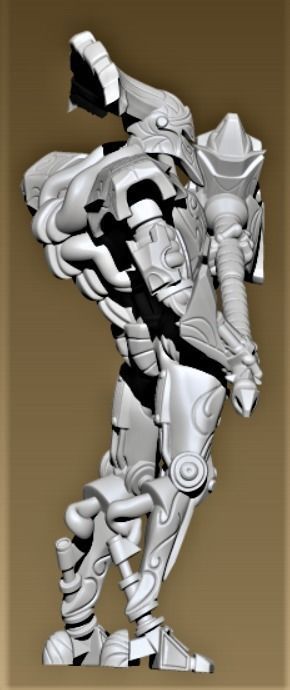 Guardian humanoid robot 3D print model_4