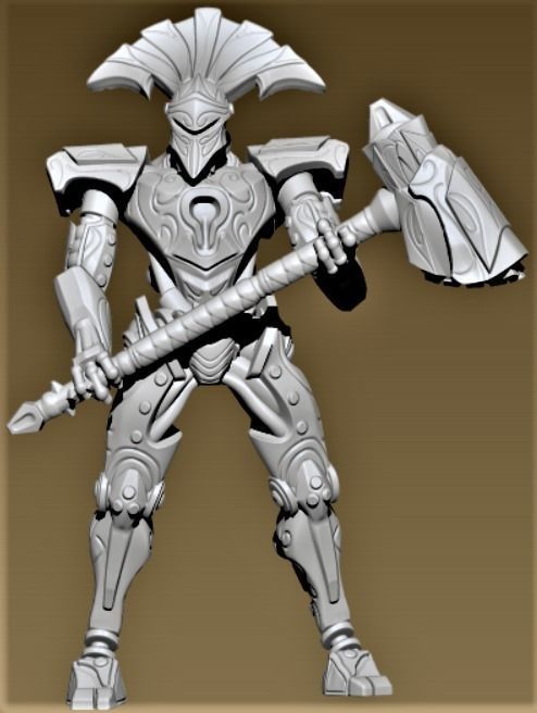 Guardian humanoid robot 3D print model_6