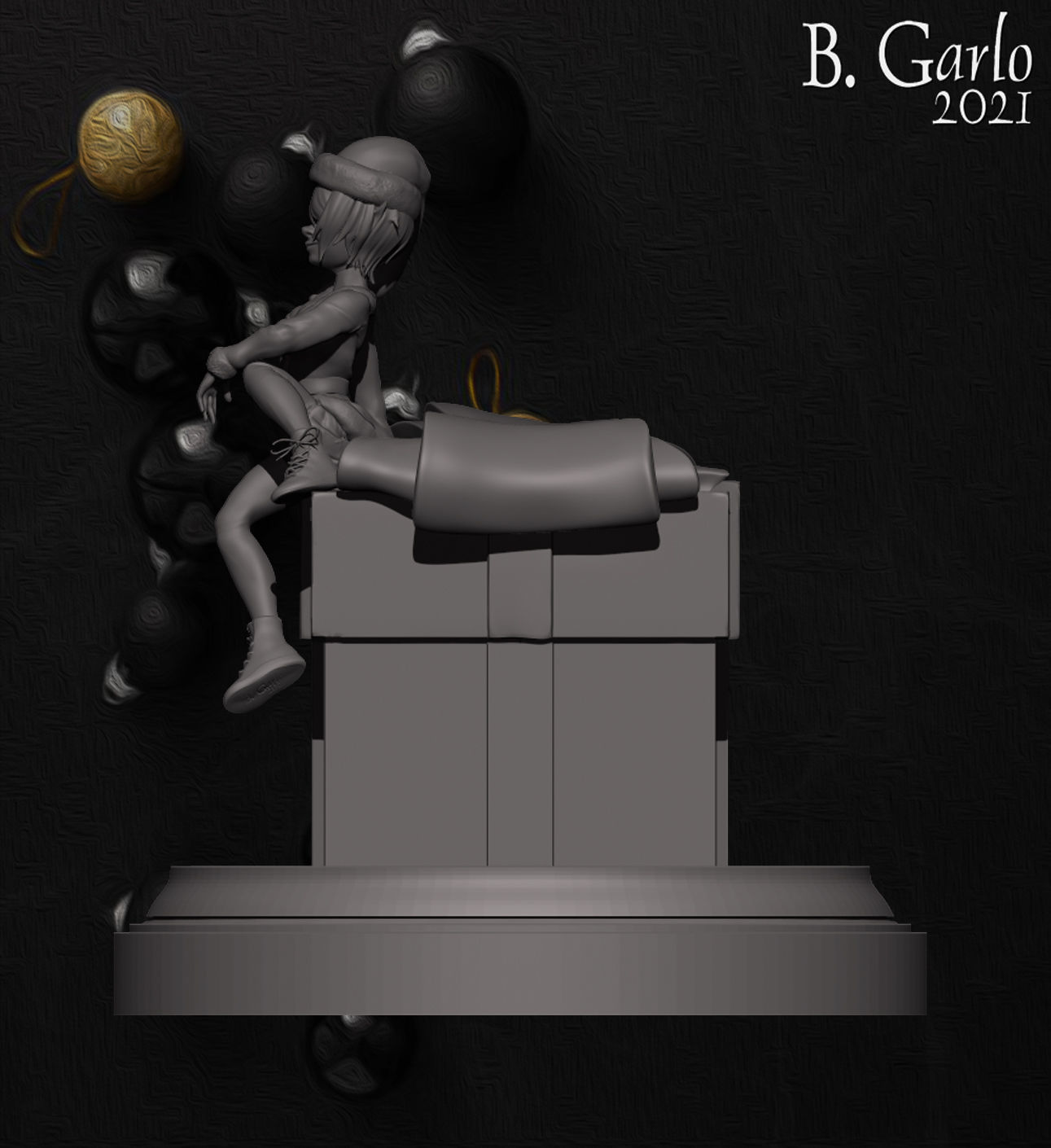 DK Gift Box 3D print model_2