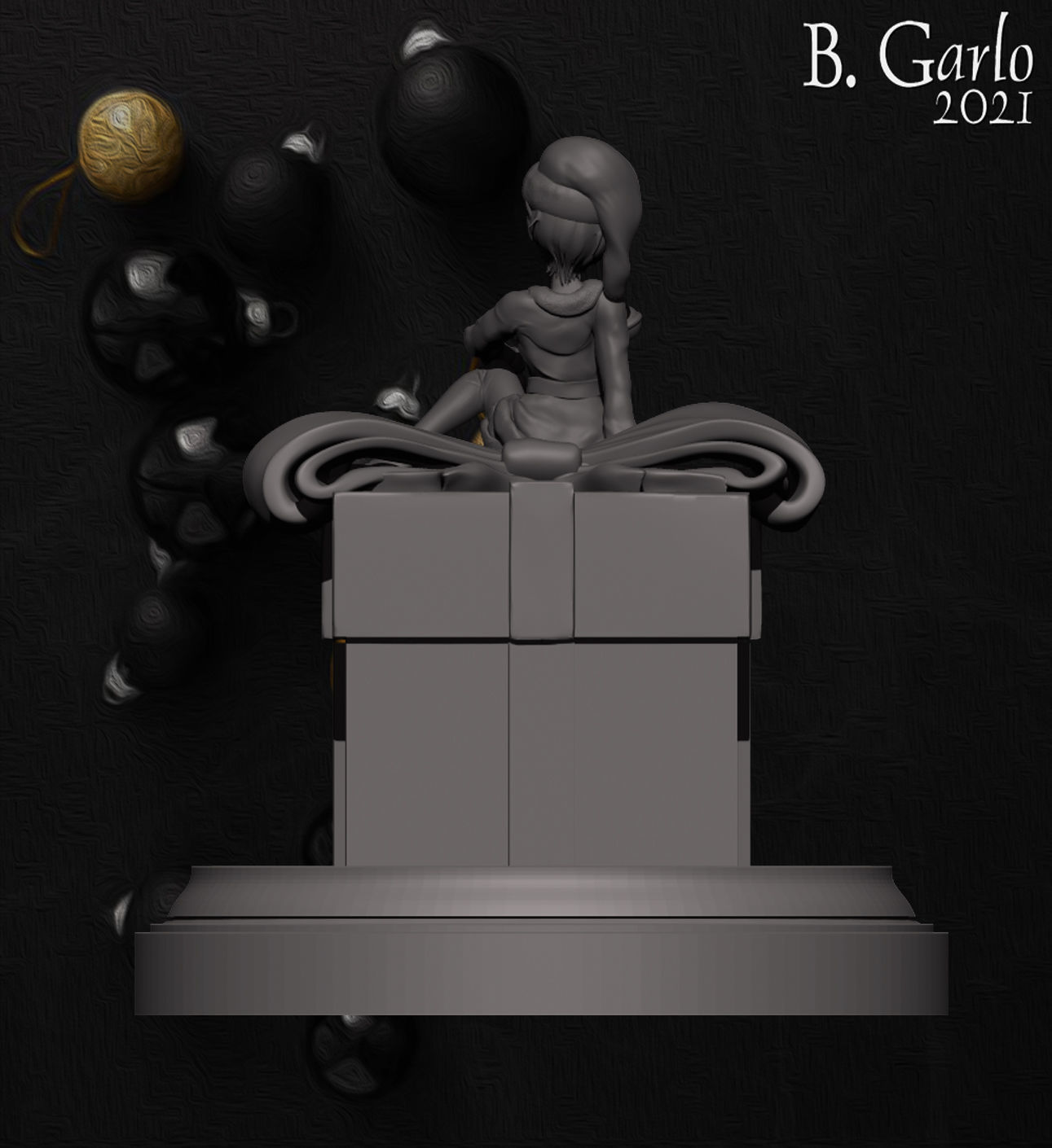 DK Gift Box 3D print model_4