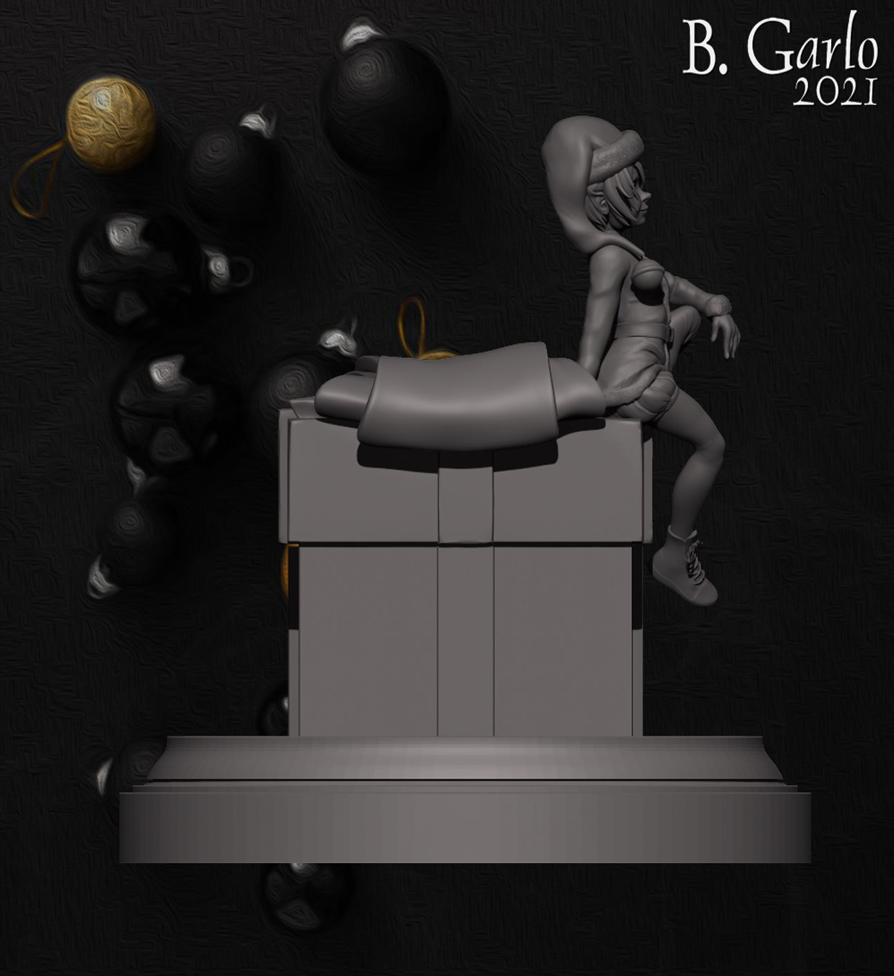 DK Gift Box 3D print model_3