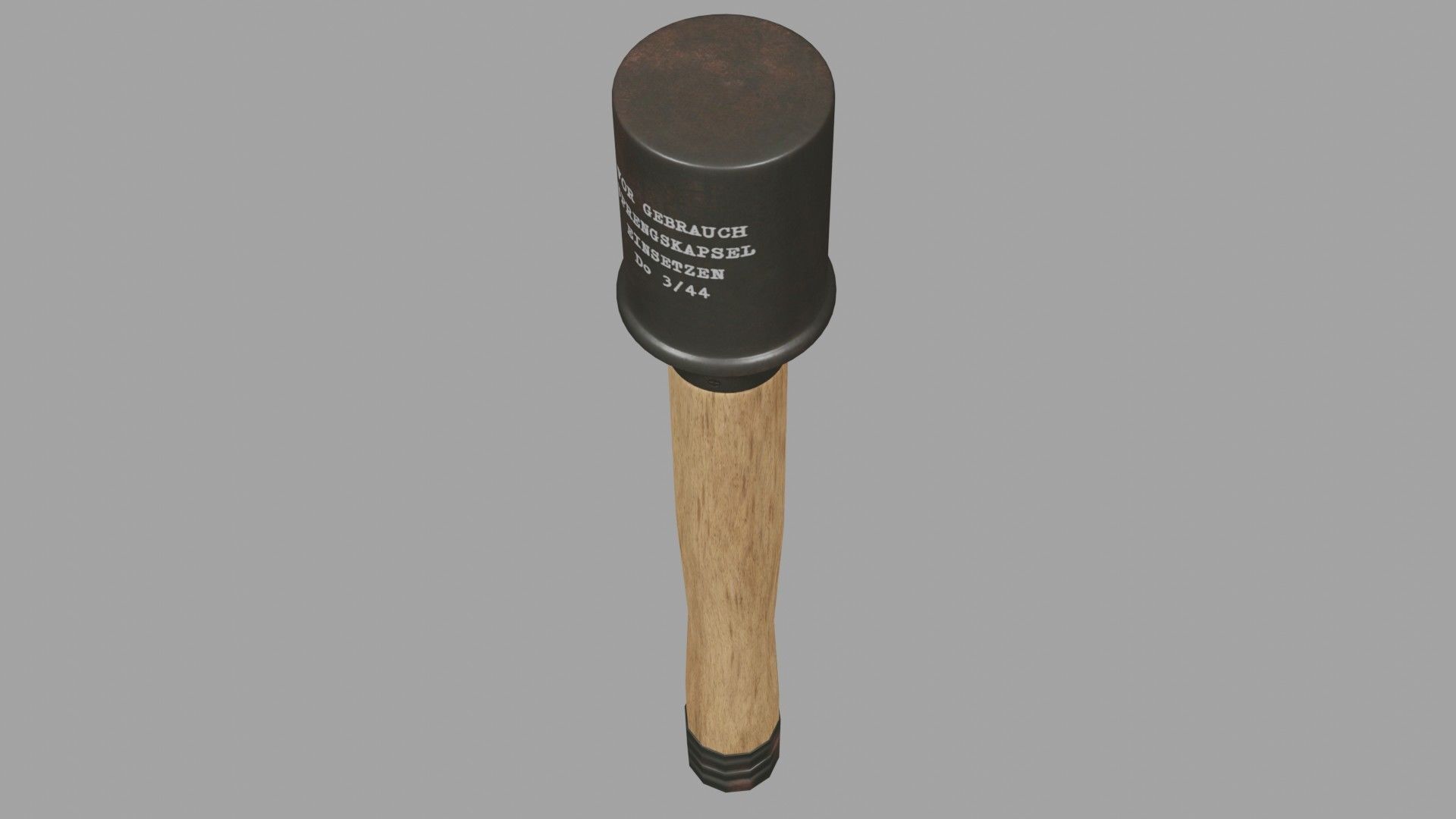 M24 Stick Grenade Low-poly 3D model_4