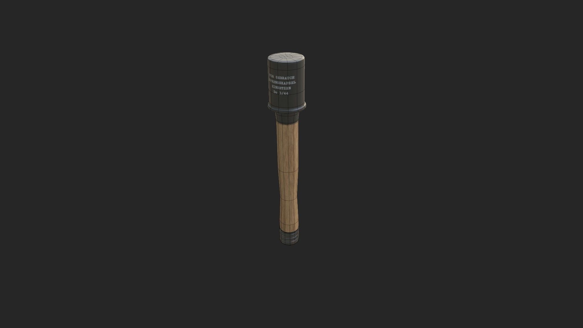 M24 Stick Grenade Low-poly 3D model_6