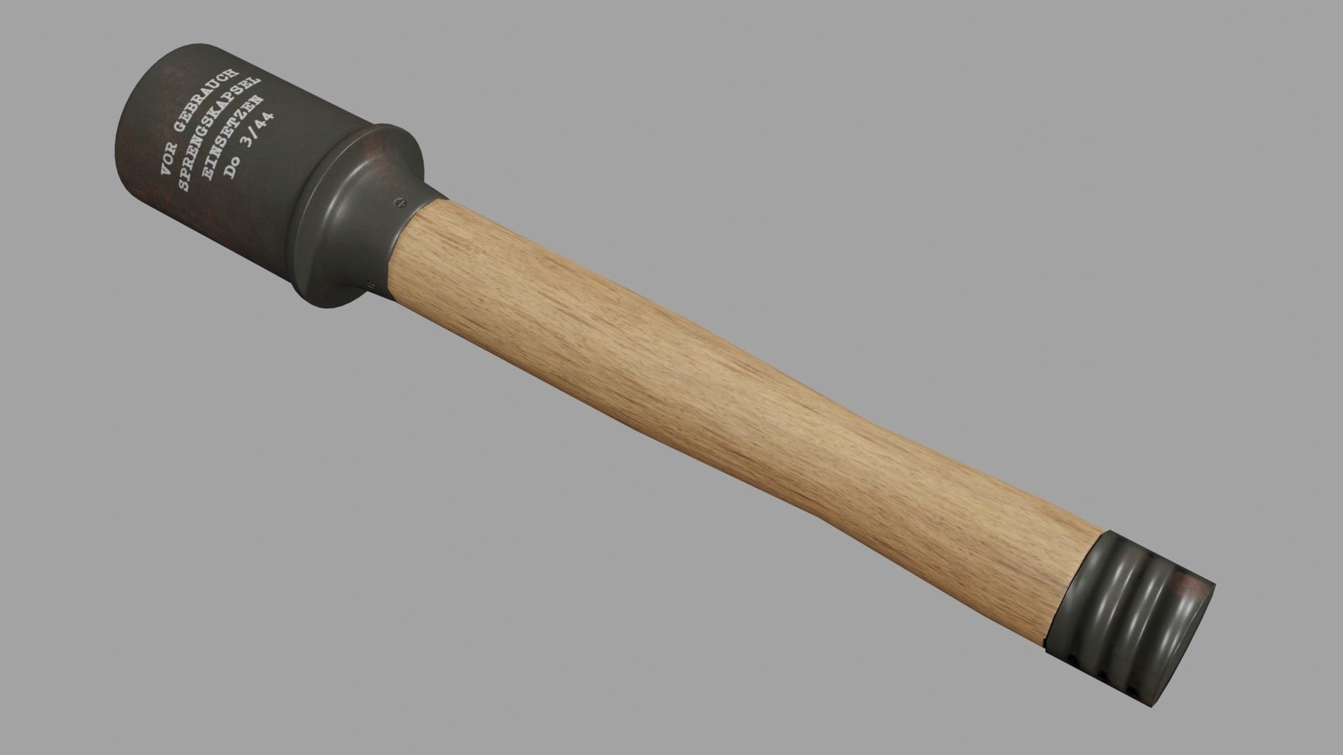 M24 Stick Grenade Low-poly 3D model_1