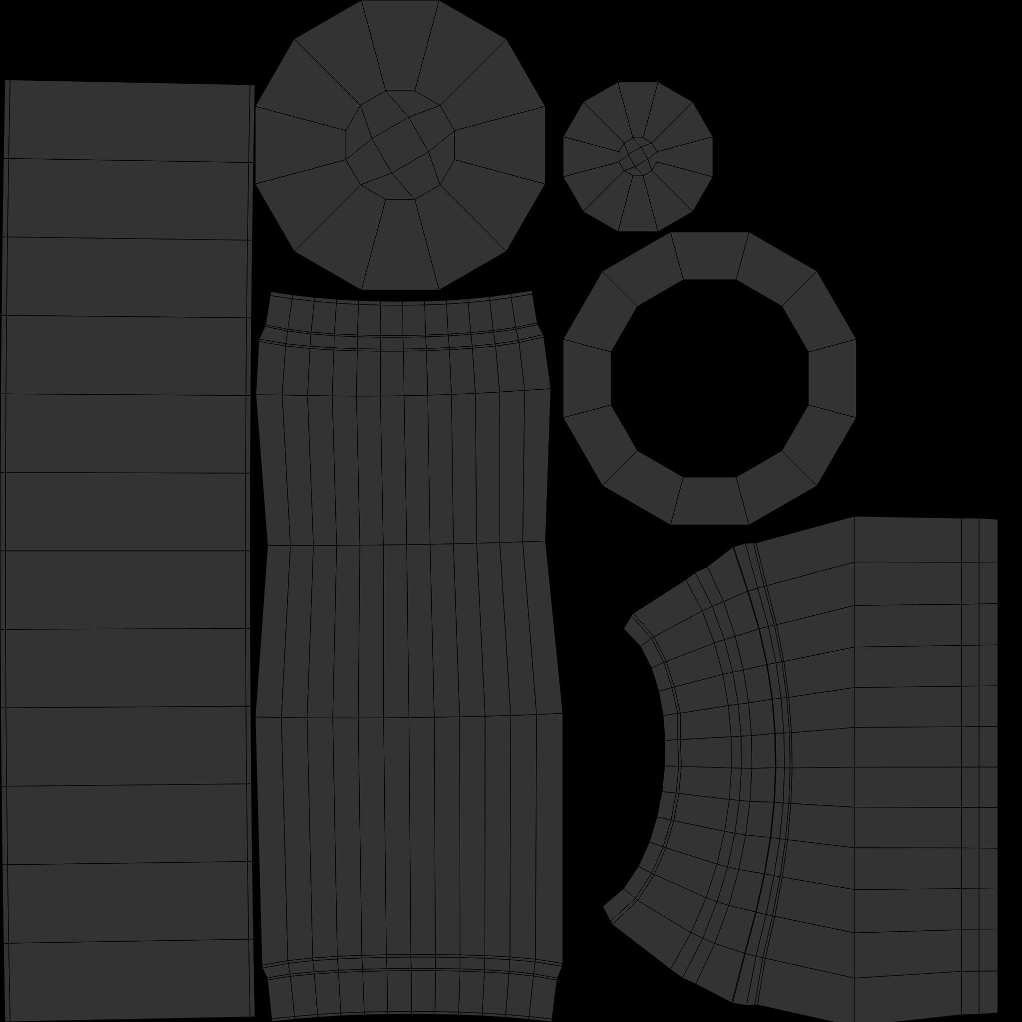 M24 Stick Grenade Low-poly 3D model_5