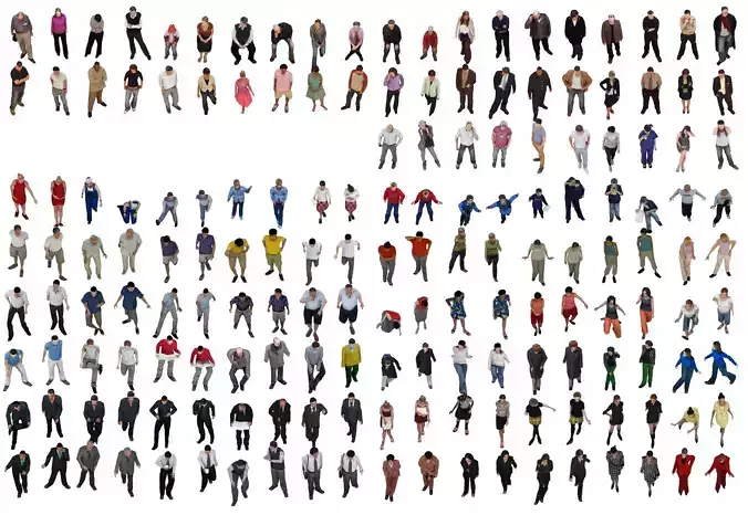 People group of in row