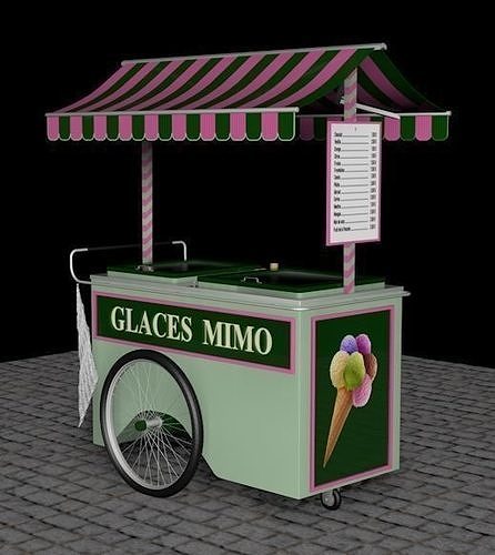 Mimo Ice Cream Scooter Free 3D model