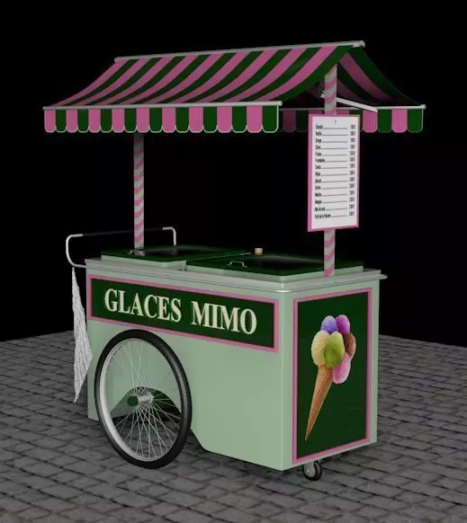 Mimo Ice Cream Scooter Free 3D model_0