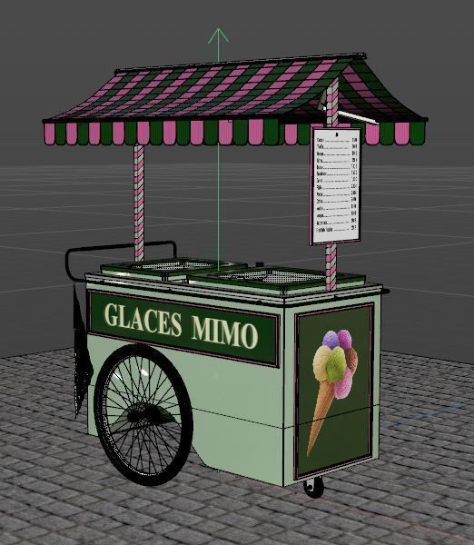 Mimo Ice Cream Scooter Free 3D model_1