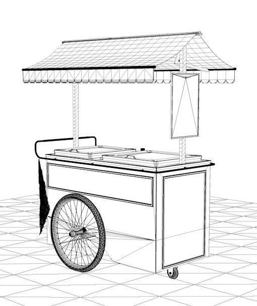 Mimo Ice Cream Scooter Free 3D model_2