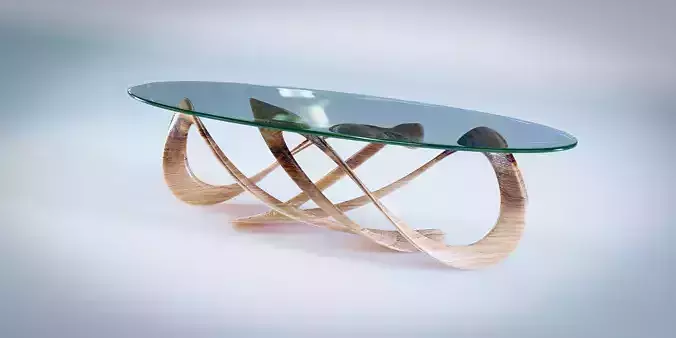 Modern Stylish Long Glass Top Coffee Table A