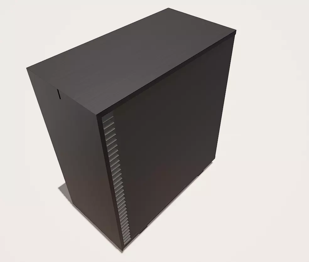 Black Gaming Computer 3D model_0