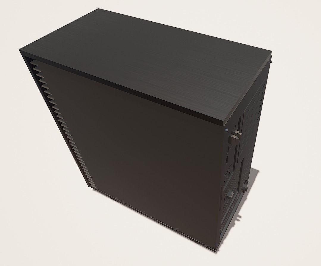 Black Gaming Computer 3D model_2