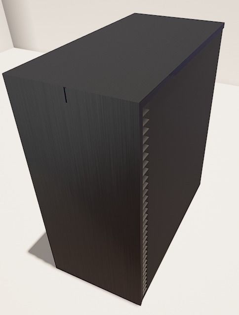Black Gaming Computer 3D model_1