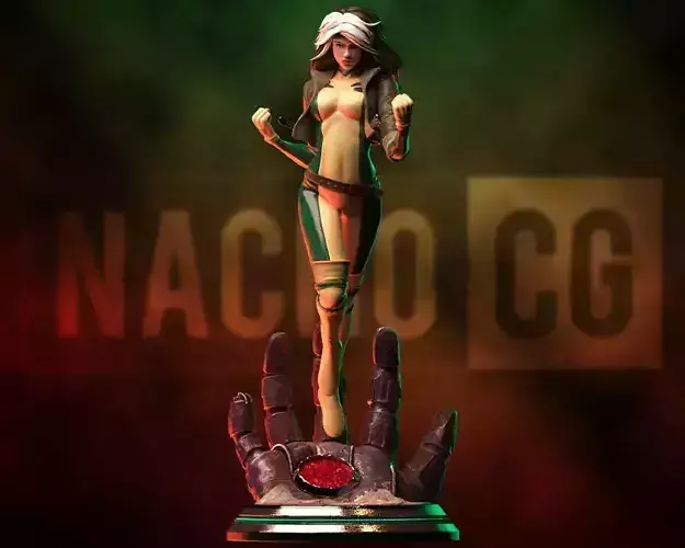 Fanart ROGUE from XMEN - Statue 3D print model
