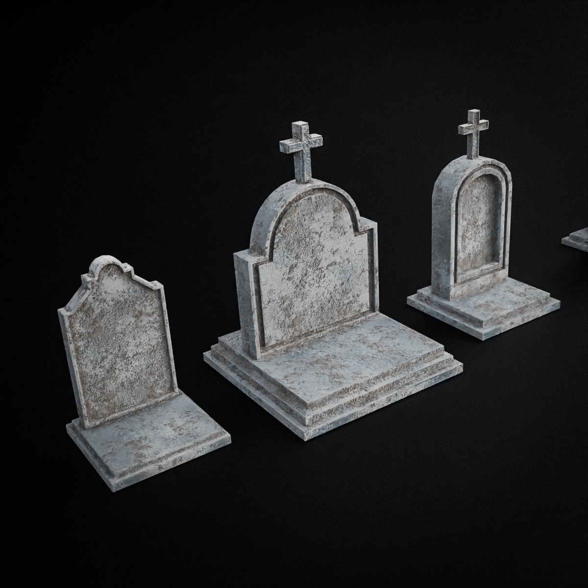 GOTHIC CEMETERY ASSET PACK Low-poly 3D model_18
