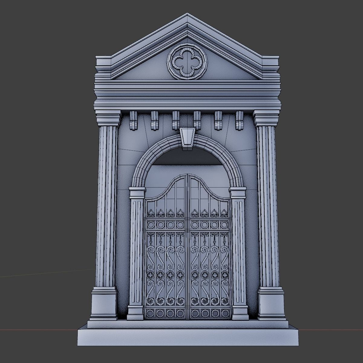 GOTHIC CEMETERY ASSET PACK Low-poly 3D model_37