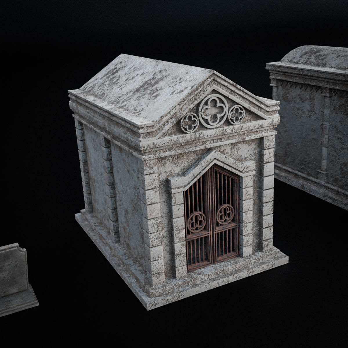 GOTHIC CEMETERY ASSET PACK Low-poly 3D model_22