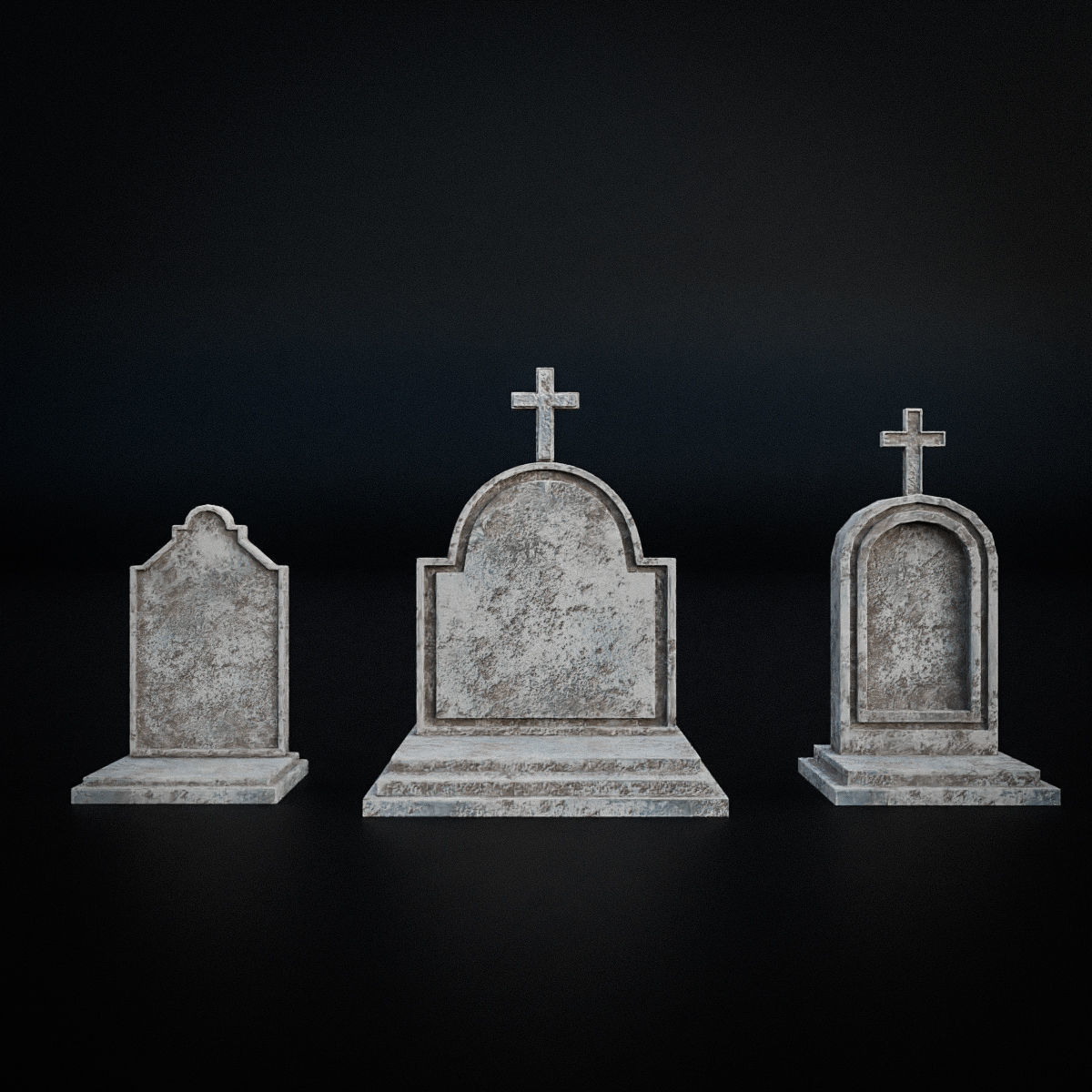 GOTHIC CEMETERY ASSET PACK Low-poly 3D model_6