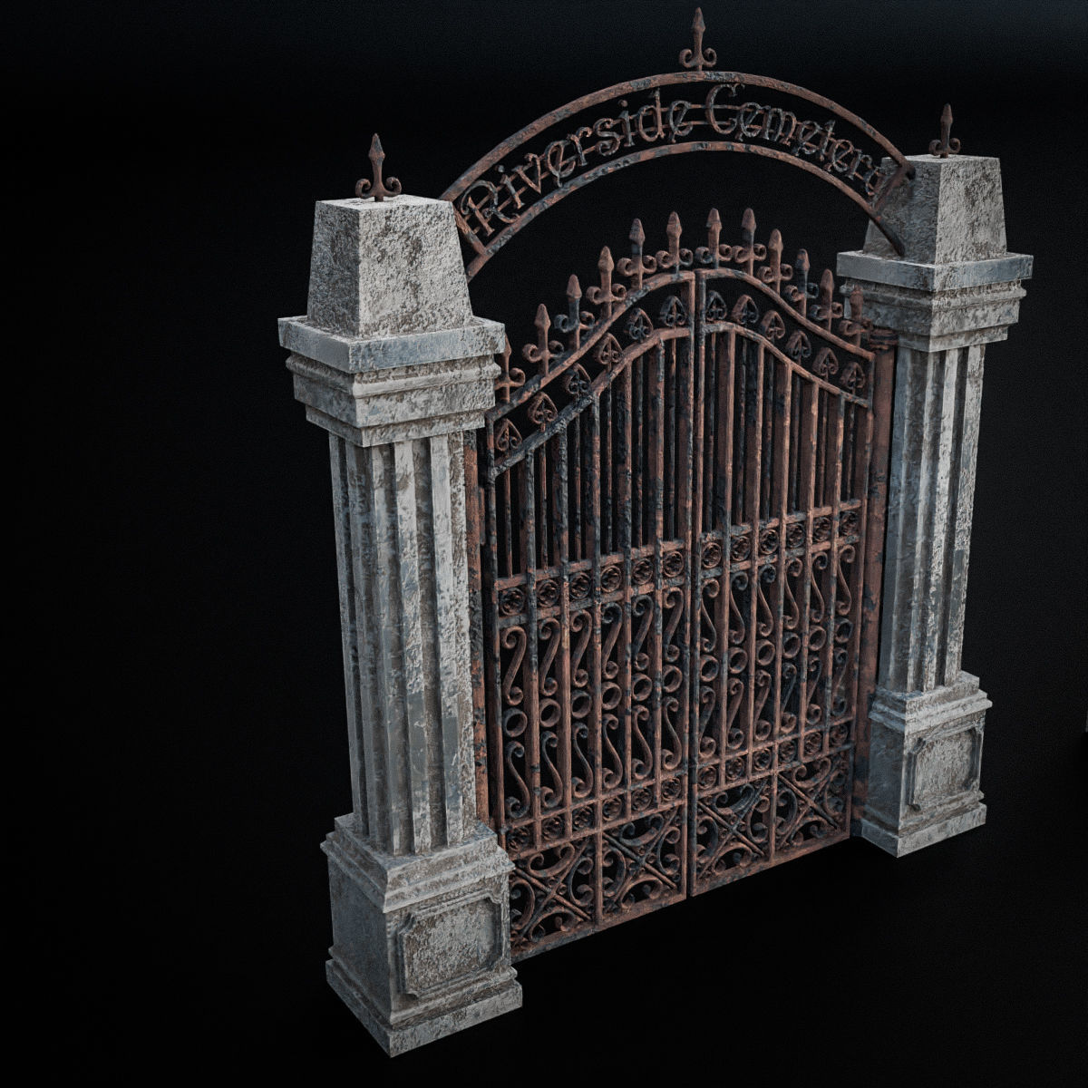 GOTHIC CEMETERY ASSET PACK Low-poly 3D model_25