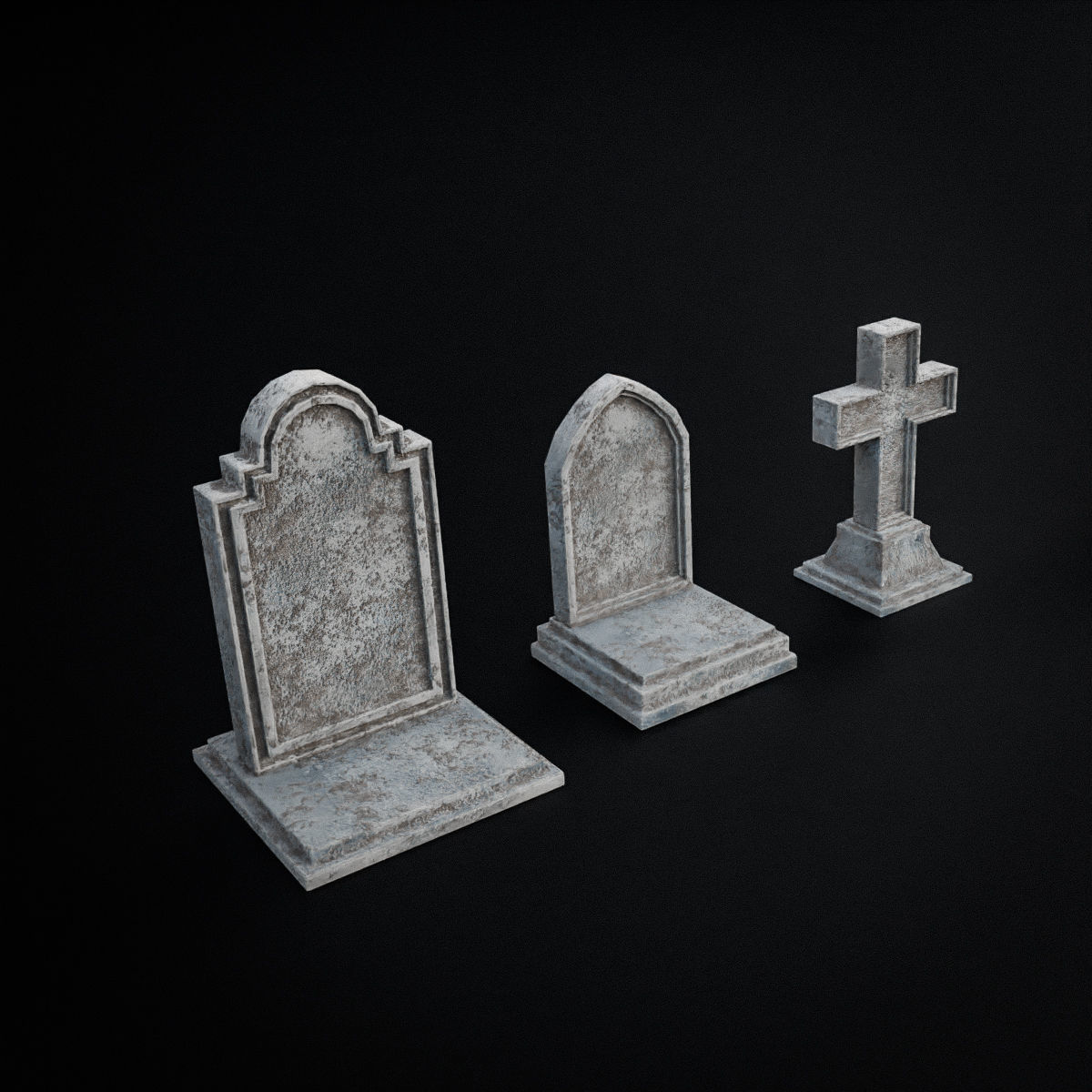 GOTHIC CEMETERY ASSET PACK Low-poly 3D model_19