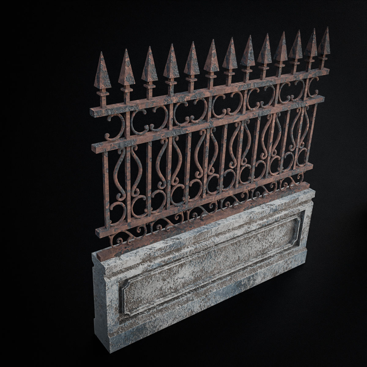 GOTHIC CEMETERY ASSET PACK Low-poly 3D model_26