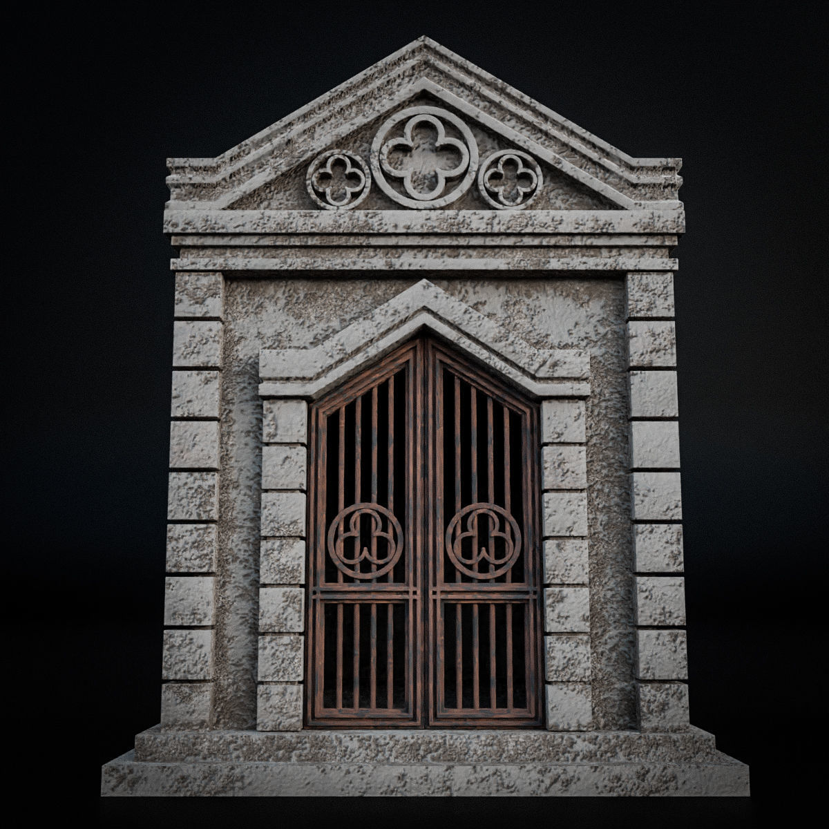 GOTHIC CEMETERY ASSET PACK Low-poly 3D model_10