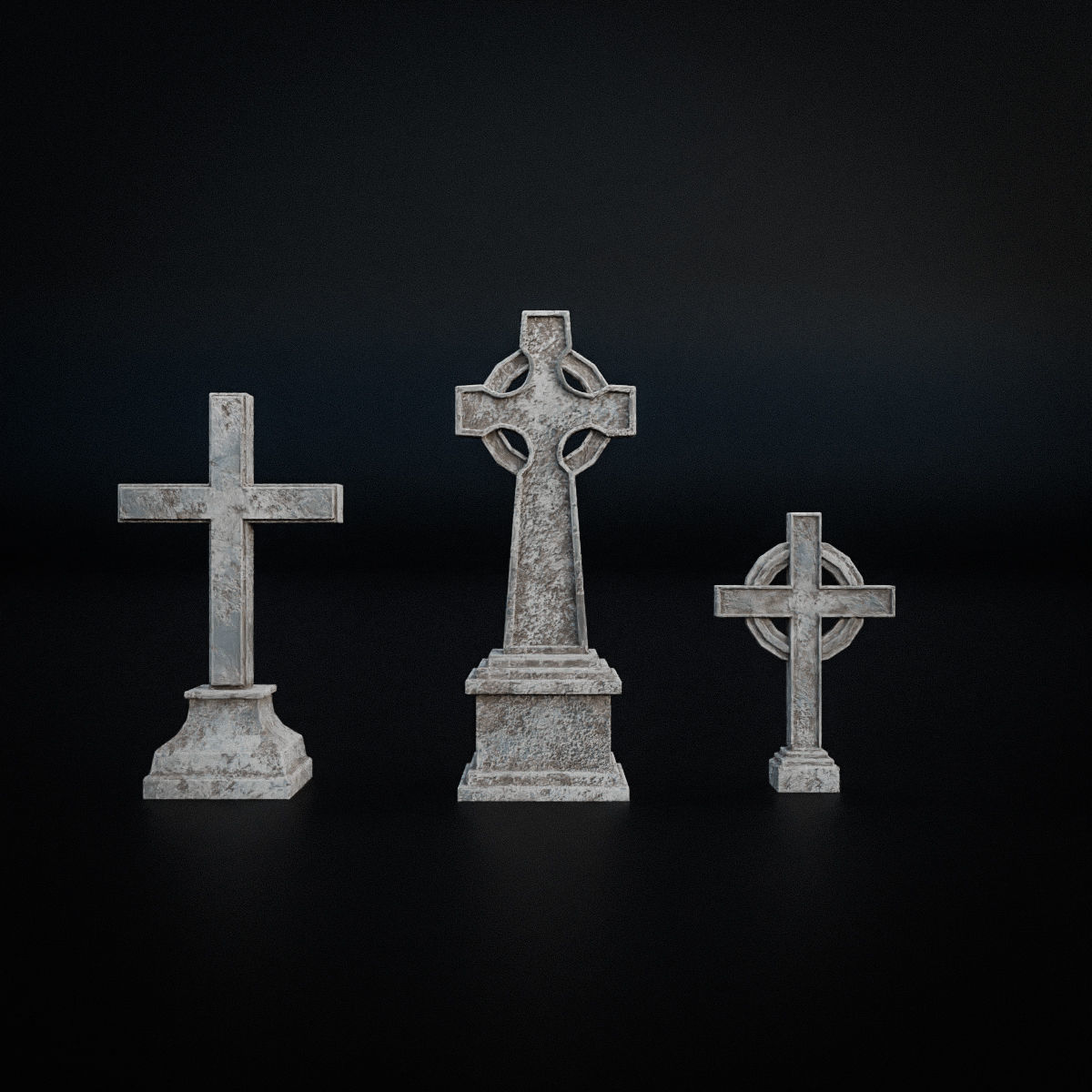 GOTHIC CEMETERY ASSET PACK Low-poly 3D model_8