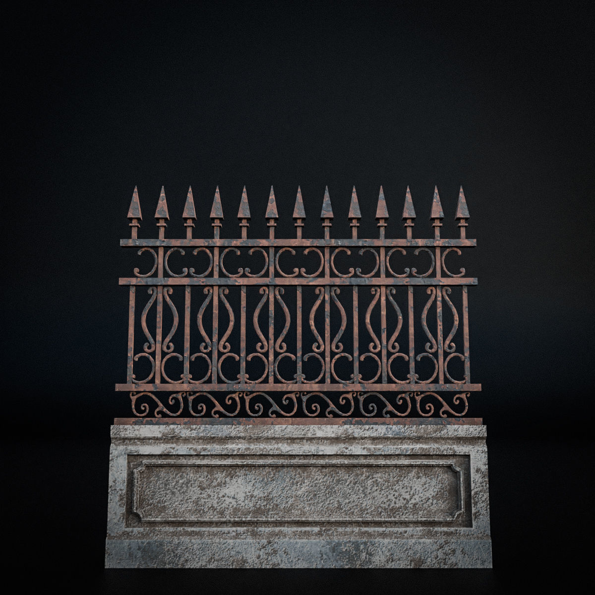 GOTHIC CEMETERY ASSET PACK Low-poly 3D model_14