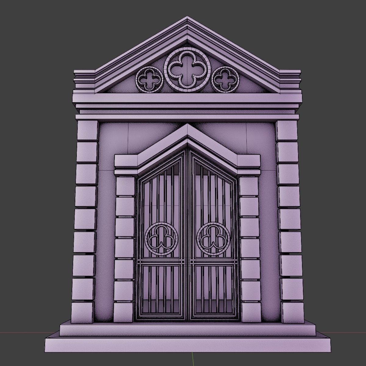 GOTHIC CEMETERY ASSET PACK Low-poly 3D model_38